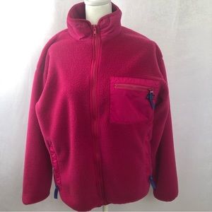 Patagonia Vintage full zip up fleece women’s size 12 pink|magenta Made in USA.